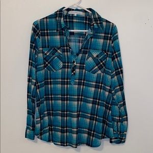Teal Flannel Shirt